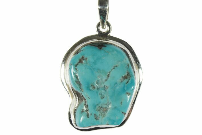 Kingman Turquoise Pendant (Necklace) - Sterling Silver #228514